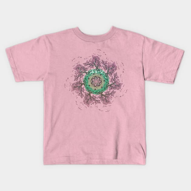 Cherry Blossoms (no background) Kids T-Shirt by mogstomp